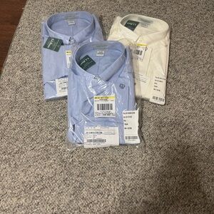L.L. Bean Light Blue and Cream Dress Shirts